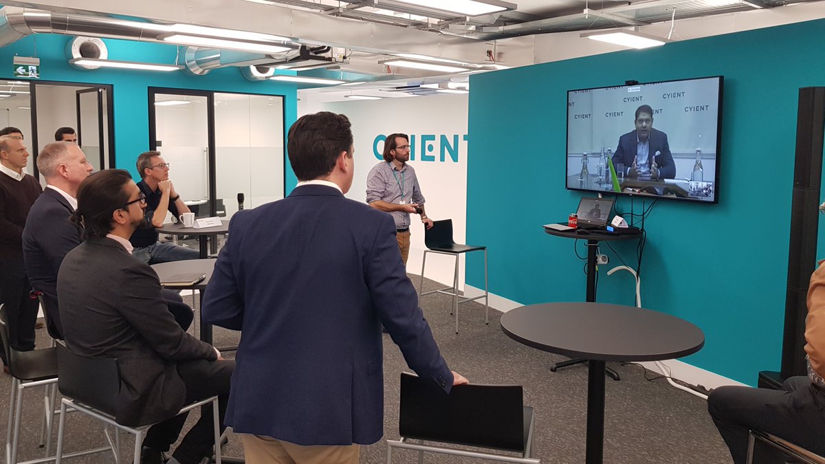 We are lucky to have Krishna Bodanapu, CEO of Cyient, join from India with an introduction to Cyient, their business areas, #values and focus on #innovation as well as a great opportunity for our start ups to give their elevator pitches.