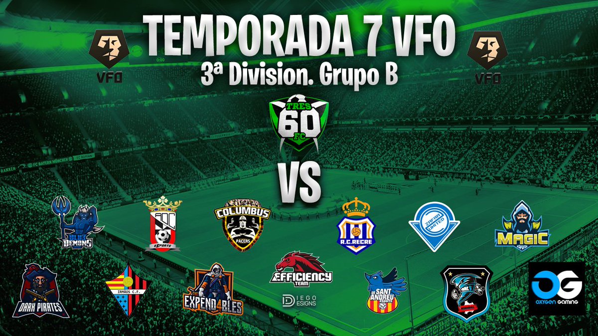 NOTICIA || Ya conocemos la que sera nuestra división en esta próxima Temporada VII de <a href="/VFOspain_ps/">VFOspain PS</a>.
Rivales muy duros que seguro que hacen de esta una división en la que cada partido sera una final en el campo.

#3Division #VFO #3DivisionB #Go360