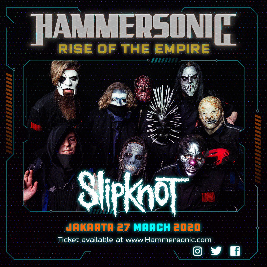 The days have finally come! 💣💥⁣⁣⁣⁣⁣
⁣⁣⁣⁣⁣
We are pleased to announce that <a href="/slipknot/">Slipknot</a> is officially become one of Hammersonic 2020 Headliners.⁣⁣⁣⁣⁣
⁣⁣⁣
Ticket Sales Start 11 November 2019⁣⁣⁣ at hammersonic.com⁣⁣⁣⁣⁣
⁣