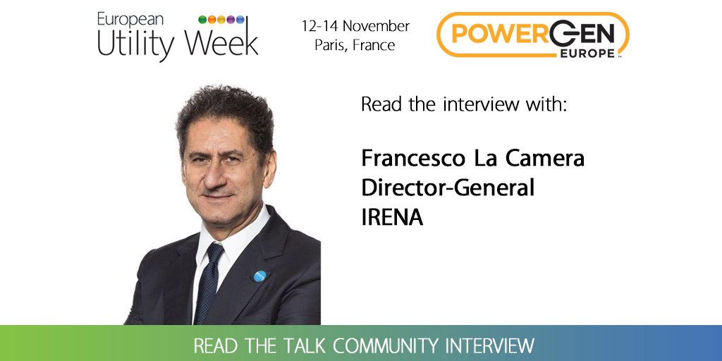 Read the Interview with #EUW19 Partner <a href="/IRENA/">IRENA</a> - Francesco La Camera, Director-General: bit.ly/34gCiVO