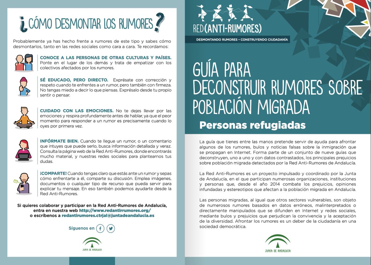 RedAntiRumores's tweet photo. ❌ Ni "invasión" ni "crisis de refugiados"

Según datos de ACNUR, en España solo hay un 0,04% de personas refugiadas

Y entonces... ¿de dónde surge este rumor? ¿qué podemos hacer para pararlo?

Consulta nuestras guías anti-rumores ⬇️

#DesenredaRumores #RedAntiRumores https://t.co/5z03I7fQqJ