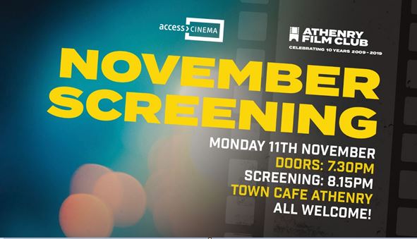 AthenryFilmClub's tweet photo. Next Movie screening Monday 11th November https://t.co/qVOJdcqDrw