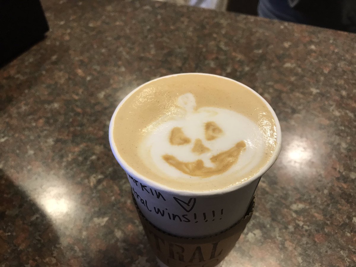 TheBigBasham's tweet photo. Which #pumpkinlatte is best? I did a blind taste test between #Dunkin, #Starbucks , #Centralcoffee and #SmellyCat. See who wins in an all new #BigBash at 7am. #WCCB https://t.co/9joGh0oNfo