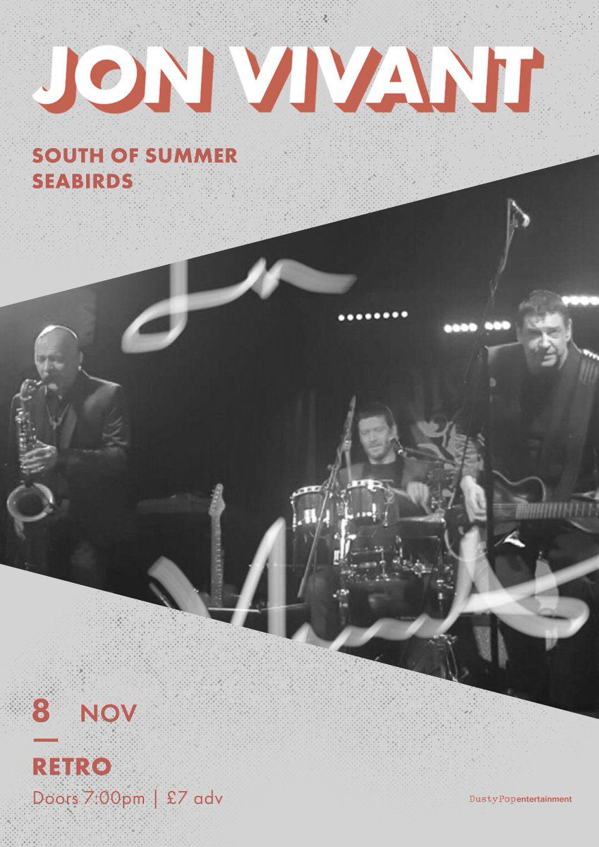 TONIGHT AT @manchesterretro

<a href="/VivantJon/">Jon Vivant</a>
South of Summer
Seabirds

<a href="/TicketWebUK/">TicketWeb UK 🤘</a>: bit.ly/2Neb7Ec