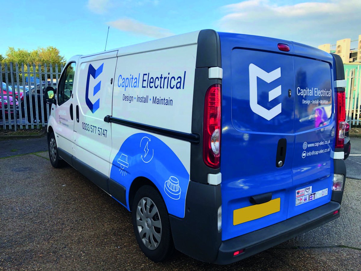 #Vangraphics are a great way to advertise your business. Thank you to Capital Electrical for choosing Signs Express to get their vans done. #designtodelivery #vanwraps