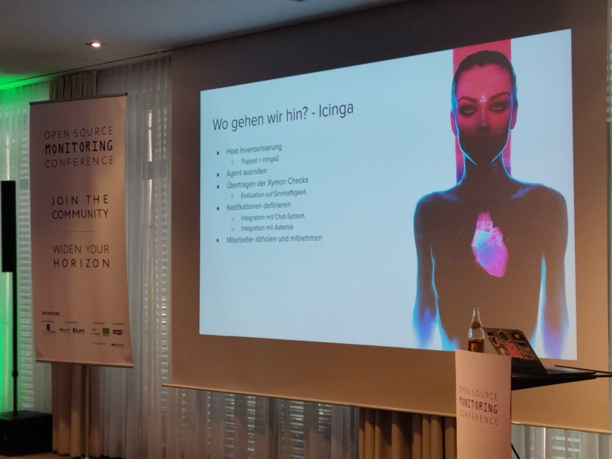 "Wo sind wir?" <a href="/rwaffen/">@rwaffen</a> gewährt spannende Einblicke ins setup bei Publicis Pixelpark. #osmc #monitoring
