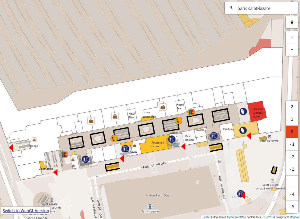 cartocite's tweet photo. Visite guidée de la gare Saint-Lazare sur #OpenStreetMap :
- niveau quais sur #OSM #Indoor Viewer https://t.co/mGSwKmBQmi
- niveau rue sur #OpenStationMap https://t.co/1AtJArbE1J
- niveau métro sur #OpenLevelUp https://t.co/BqJBENN1T9
cc @ConnectGares @EChailley @Love_Saint_Laz https://t.co/hlQNA51bMA