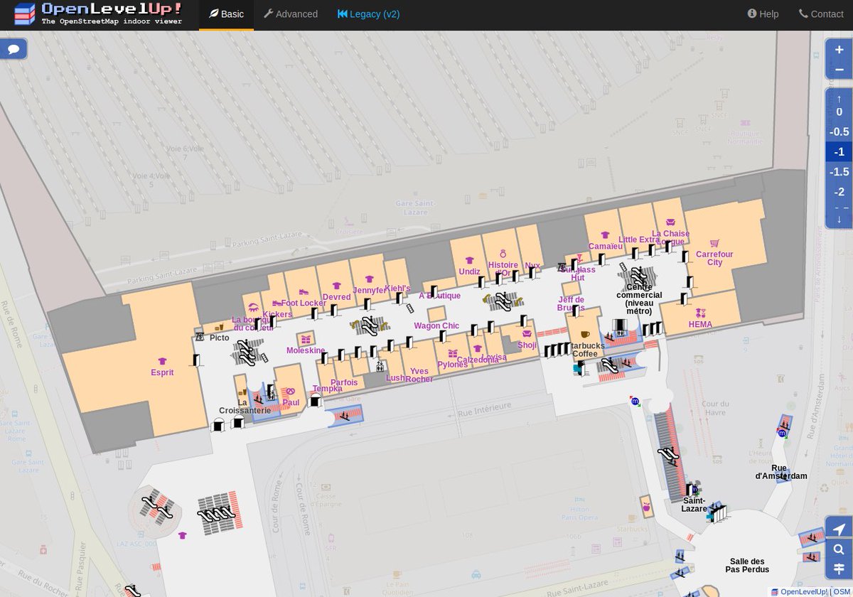 cartocite's tweet photo. Visite guidée de la gare Saint-Lazare sur #OpenStreetMap :
- niveau quais sur #OSM #Indoor Viewer https://t.co/mGSwKmBQmi
- niveau rue sur #OpenStationMap https://t.co/1AtJArbE1J
- niveau métro sur #OpenLevelUp https://t.co/BqJBENN1T9
cc @ConnectGares @EChailley @Love_Saint_Laz https://t.co/hlQNA51bMA