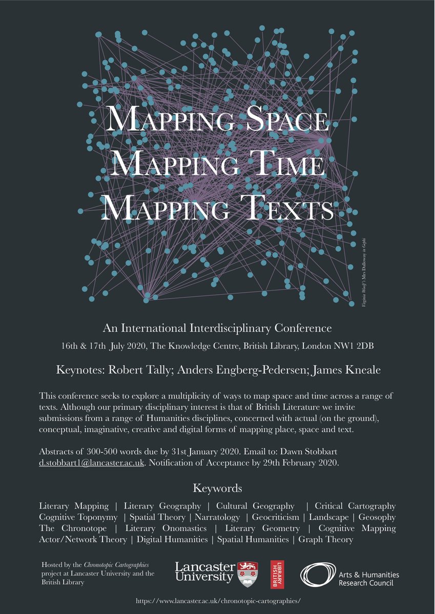 Chrono_Carto's tweet photo. The team is very pleased to announce a call for papers for our upcoming two-day conference: 'Mapping Space, Mapping Time, Mapping Texts'. July 16-7 @ The British Library. Please share, print, post, RT, etc the poster and cfp attached. https://t.co/5GOaDuH7Ac