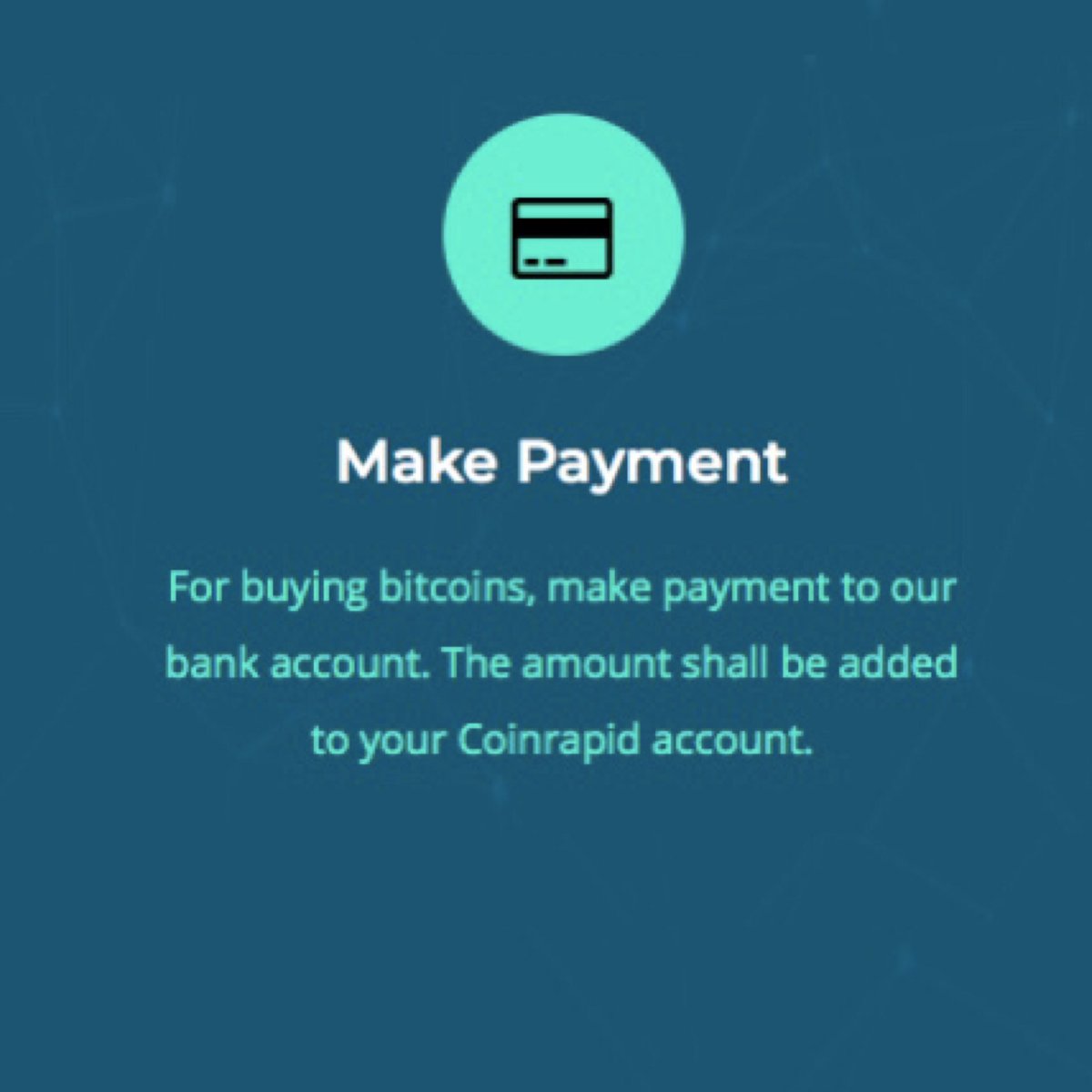 Coinrapid's tweet photo. ⭐️⭐️⭐️Three Simple Steps
💎To Buy And Sell Bitcoins💎
🔵 Verify Your ID ✔️😎🔐
⚪️ Make Payment 💳📲
🔵 Buy Or Sell Order 💰
👇🏻GET STARTED👇🏻
🚀 https://t.co/9AjpS8Rmn0
🚀 https://t.co/9LAosANCEB
#Bitcoin #Coinrapid #rapidpay #cryptocurrency #blockchain #fiat #payments https://t.co/8Ee9Wu6NW7