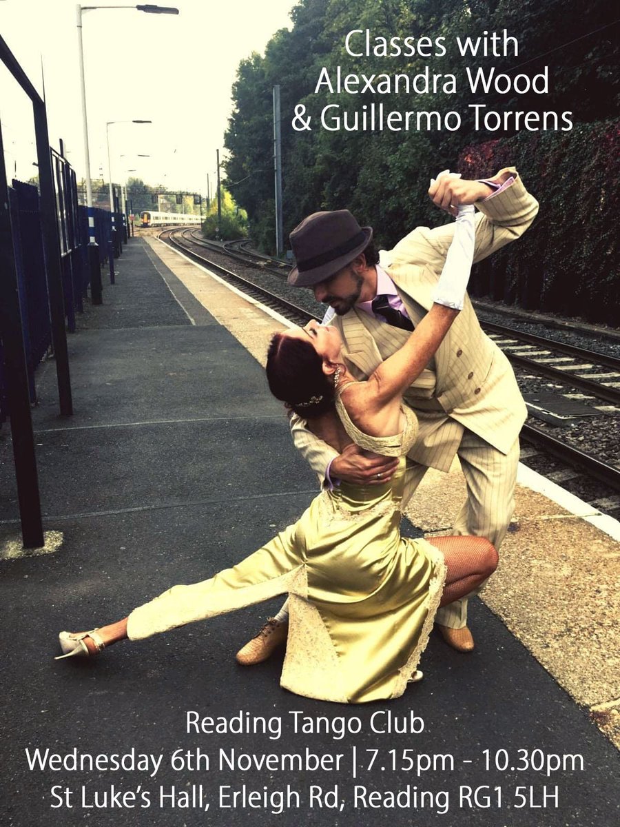 The brilliant <a href="/alexandratango/">alexandra wood</a> &amp; <a href="/GuilloTango/">Guillermo Torrens</a> are teaching at Reading Tango Club tonight. Beginners 7.15 | Intermediate 8.18pm readingtango.com #dance #argentinetango #beaBetterDancer