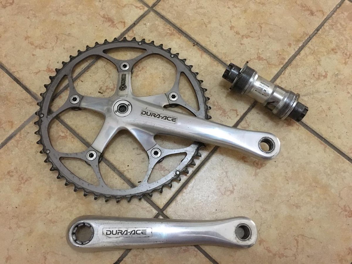 RGR125RF's tweet photo. Consignment item, wts Crankset Dura Ace Octalink bcd 130, chainring 53t, crank arm 172.5+ BB shimano 7710 njs. Price 1jt aja. Wa 08561011200
#fnfjb @AlcatrazTrack @macadamcycle @Cyclist_Lab @fix_fixed https://t.co/aNSrwERiN4