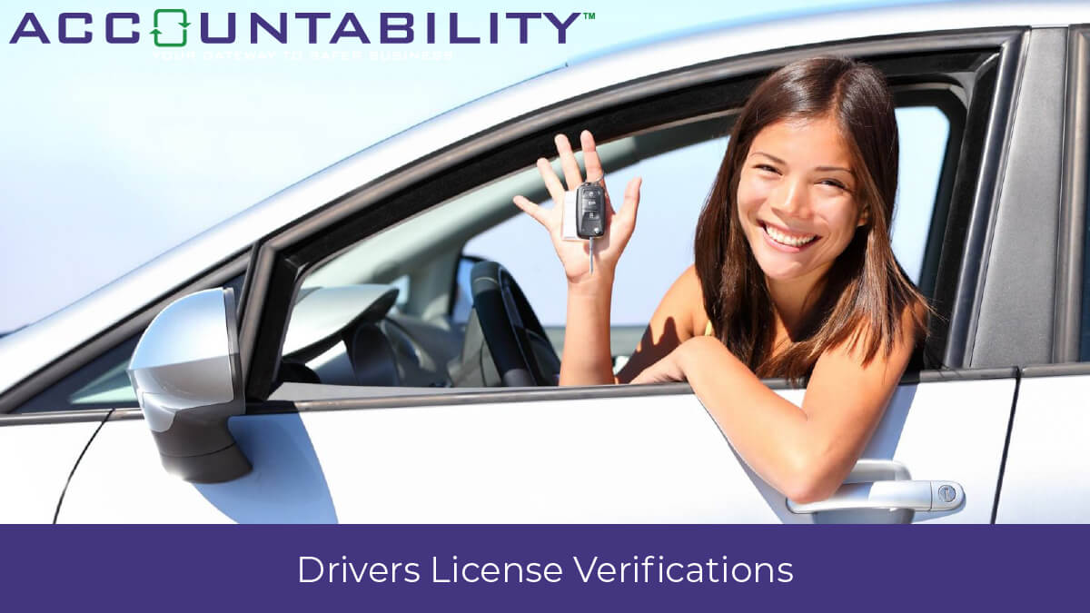 AccyGroup's tweet photo. Are you recruiting or employing staff who will drive company vehicles?
Accountability Members can request an online Drivers License Verification which ensure that they're protected against potential legal and financial risk.
https://t.co/trteai7nFH https://t.co/J1DUUz5xOl
