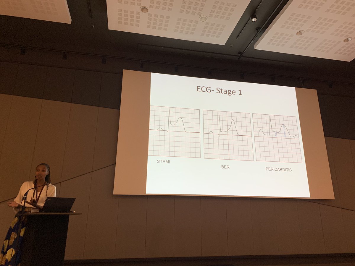 annestir's tweet photo. More ECG tips- differentiating BER vs STEMI vs Pericarditis from @drhomie #emssa19 https://t.co/iigADjzKib