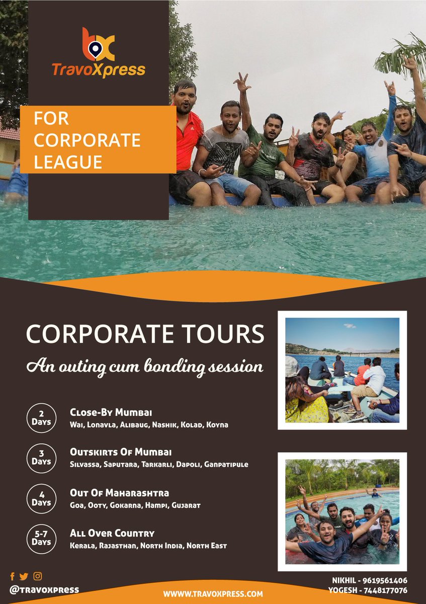 TravoXpress's tweet photo. For all those workaholics grab an opportunity of fun time your co-workers and seniors. #TravoXpress has the best offers for your company that offers service to others. 

#hospitality #bestoffers #workaholics #customerservice #humanresource #accounts #corporatexpress https://t.co/XSYiIfp7oO