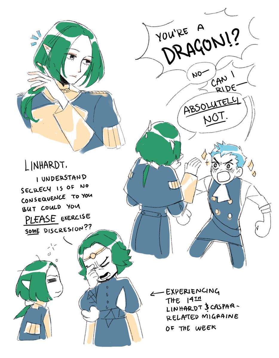 spent a not-insignificant amount of time talking about a manakete!linhardt au with @seatrinket today, and so, 