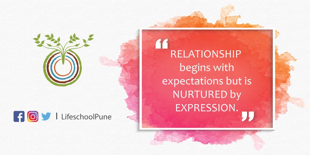 kmmpune's tweet photo. Relationship begins with expectations but is nurtured by expression.
#LifeSchool #Inspiration #Mentoring #Leadership https://t.co/lHCkgLBPPm