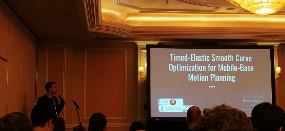 PALRobotics's tweet photo. Awesome presentation in @IROS2019MACAU from @IRI_robotics using our TIAGo robot!! https://t.co/oFMDKfcmRz