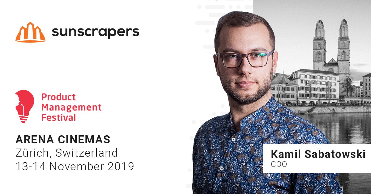 KamilSabatowski's tweet photo. Thrilled to participate in the @ProdMgmtF! Let's have a chat - drop me a line at kamil@sunscrapers.com if you'd like to schedule a meeting while I'm in Zurich. #PMF19 https://t.co/lvRaNDlIpV