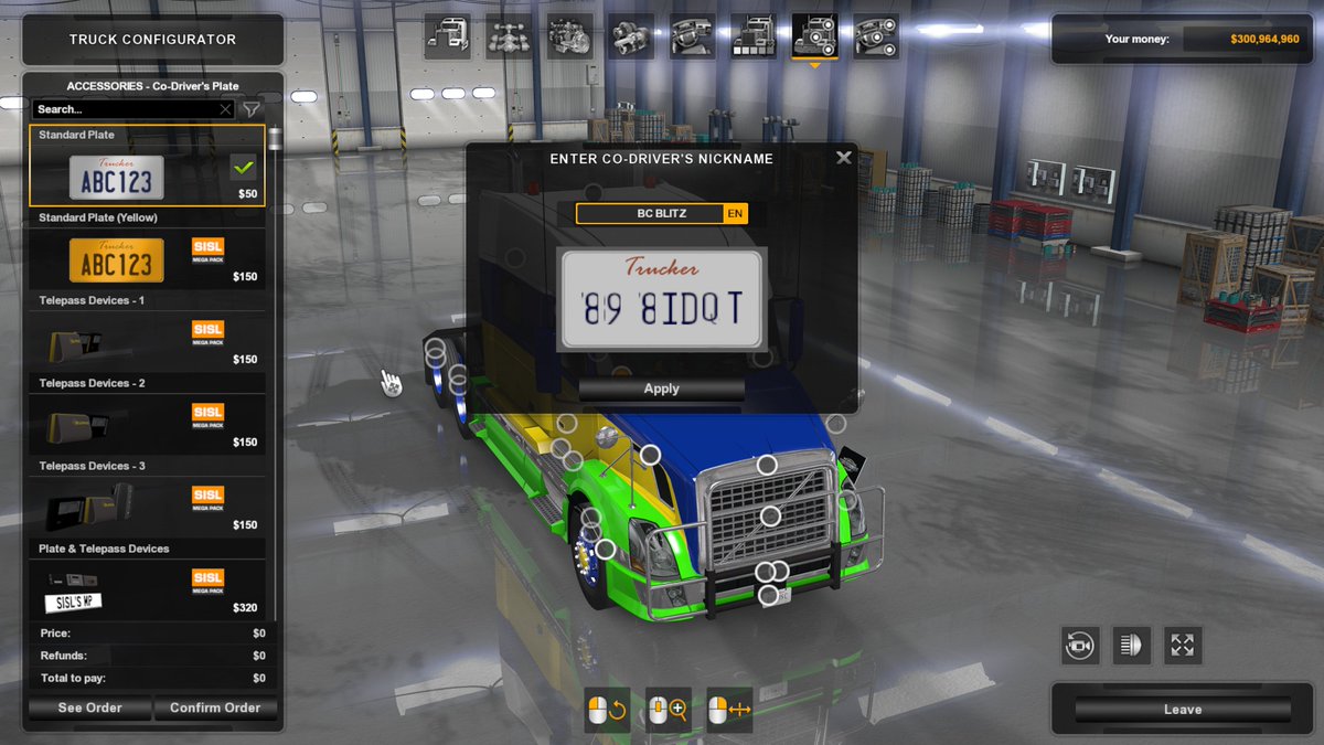 country_pc's tweet image. 1.36 Update for ATS first bug found name plates dont display the right letters when typing with your Keyboard @SCSsoftware #ATS #notbrokedontfixit