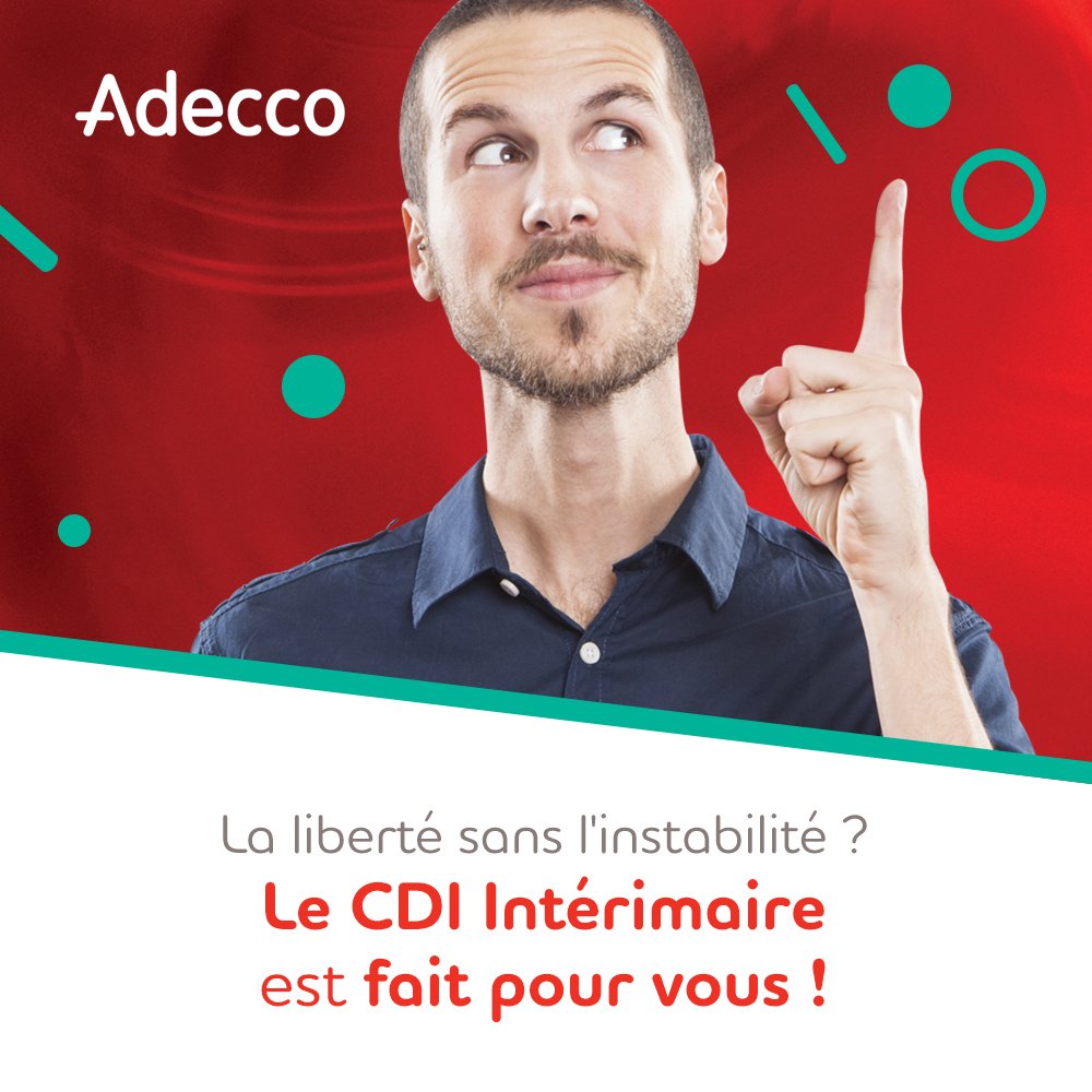AdeccoFrance's tweet photo. Le #CDI-I c'est des #missions pouvant aller jusqu'à 36 mois, l’opportunité de découvrir 2 nouveaux métiers liés au vôtre, le tout dans un #contrat innovant pour faire décoller votre carrière ! 🚀👌
 👉 Postulez dès maintenant 
➡️https://t.co/gVUnVjER85⬅️ https://t.co/ZA3eBT8eWD