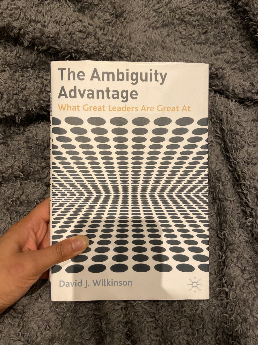 Book recommendation - The Ambiguity Advantage... #newworldthinking #perceptualconsistency #cognitivedissonance #generativeleaders <a href="/DanielCaborn/">Daniel Caborn</a>