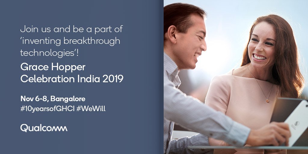 Women engineers are the champions of innovation at Qualcomm. Meet us and explore opportunities at #GHC19 #WeWill#QAtGHCI2019