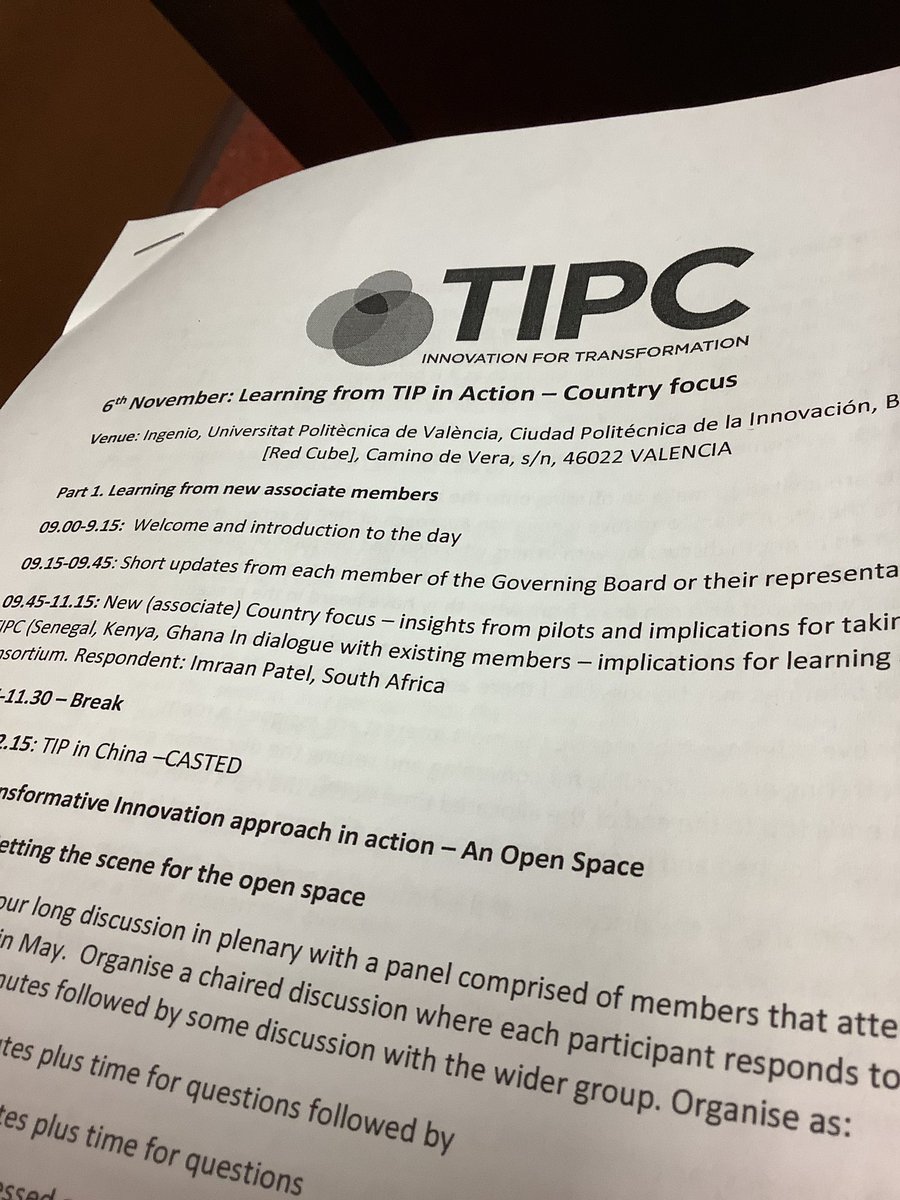 TIPConsortium's tweet photo. After the #TIPConf2019 , we move on to the third day of engagement with a focus on #TIPC members and associates to look at #TIPinAction
@vinnovase @BusinessFinland @NRF_News @RCN_Norway @Colciencias @UCAD_Senegal @nacosti #CSRIGhana #CASTED #China
https://t.co/lQtqtFQQDl https://t.co/eGlNyPpTlr