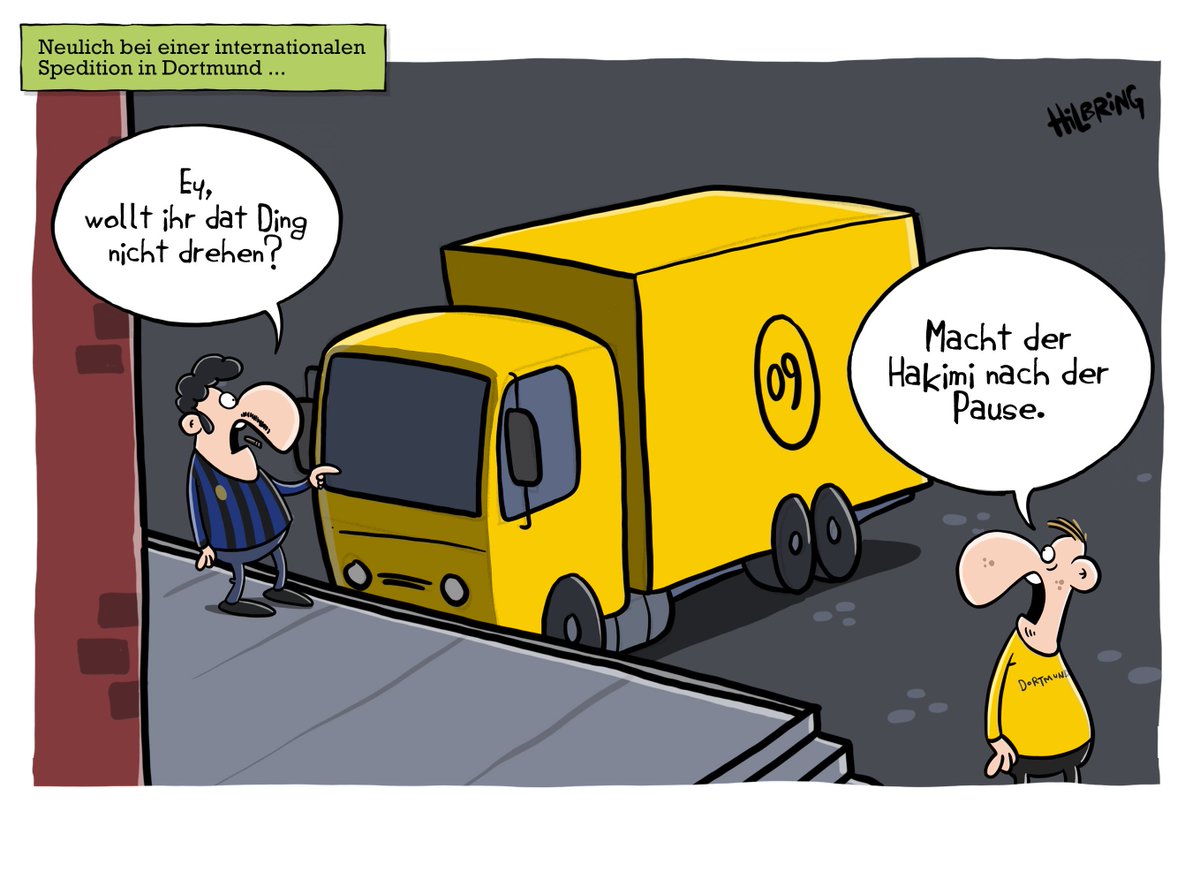RevierSport's tweet image. Unser Catoonist @OlisCartoons hat sich mal seine Gedanken zur @BVB-Gala gegen Inter Mailand gemacht #BVBInter #BVBINT