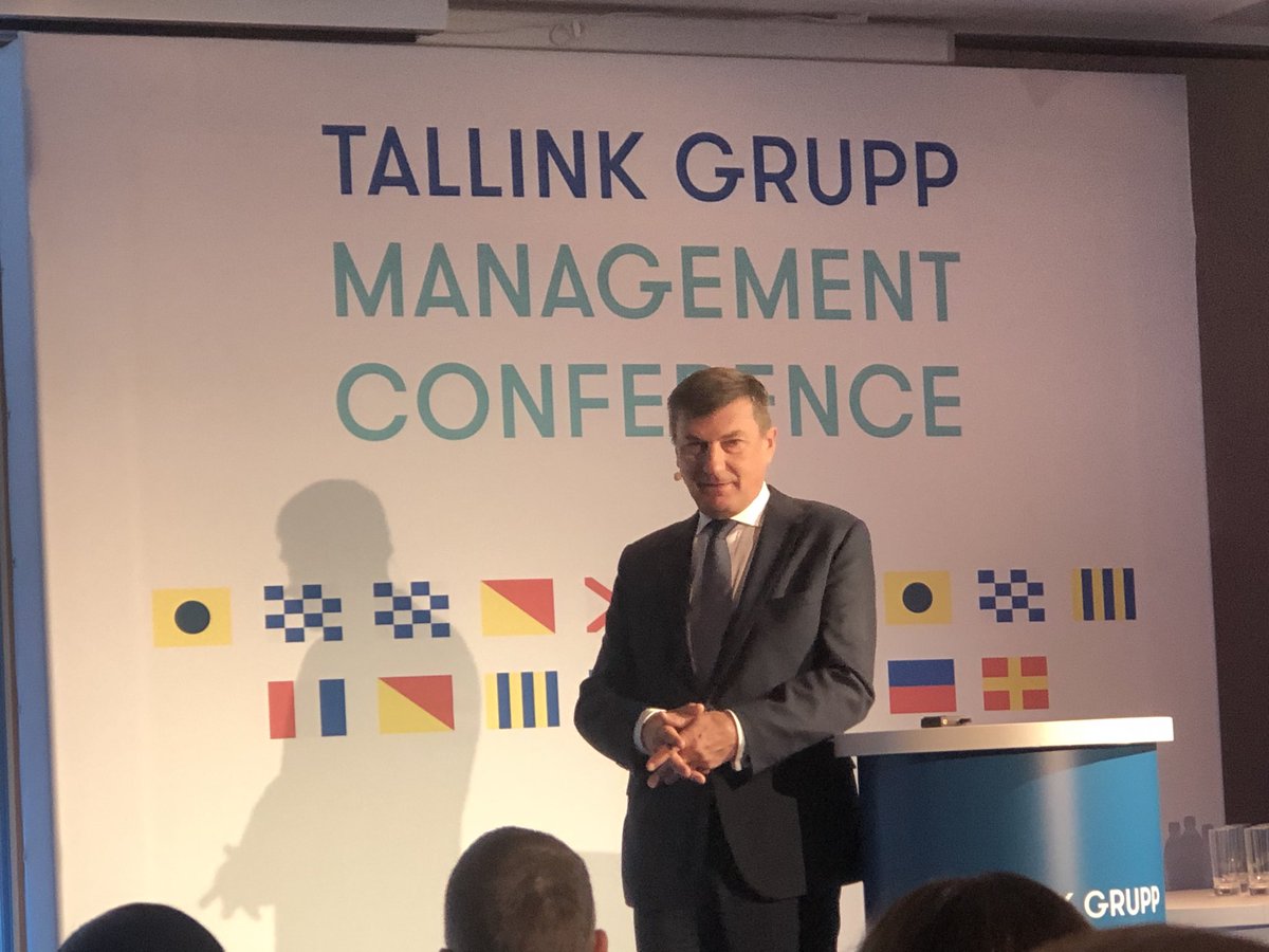 MakelaJani's tweet image. It’s a pleasure to hear what Mr. Andrus Ansip has message for us ⁦@TallinkSilja⁩ @Ansip_EU⁩ #managementconference #tallink