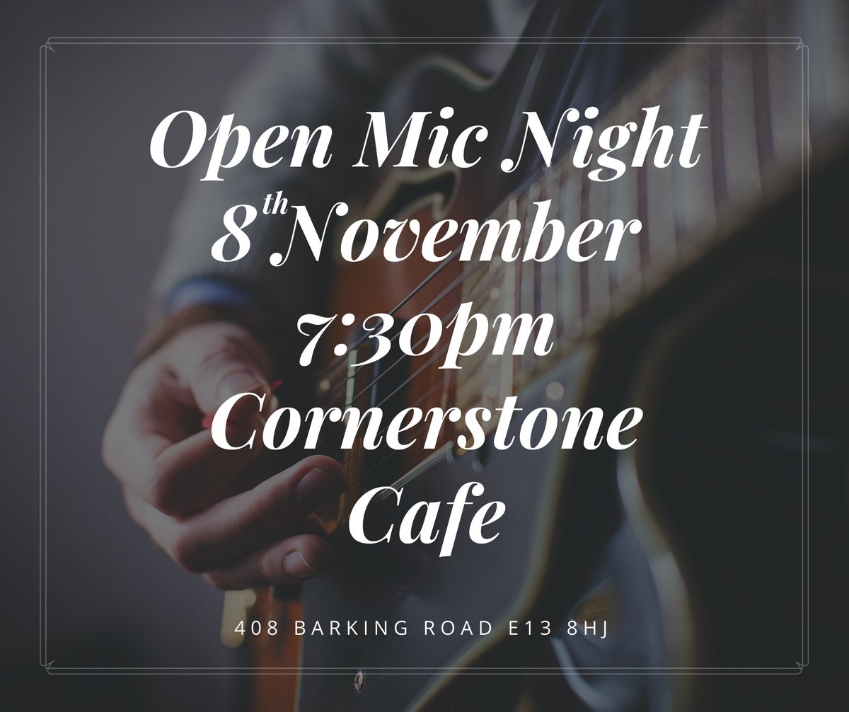 edenplaistow's tweet photo. Join us this Friday for an evening of music, poetry, comedy and more. Plus delicious food and drink. 7:30pm-10pm @CornerstoneCaf https://t.co/ldKqiu9h1s