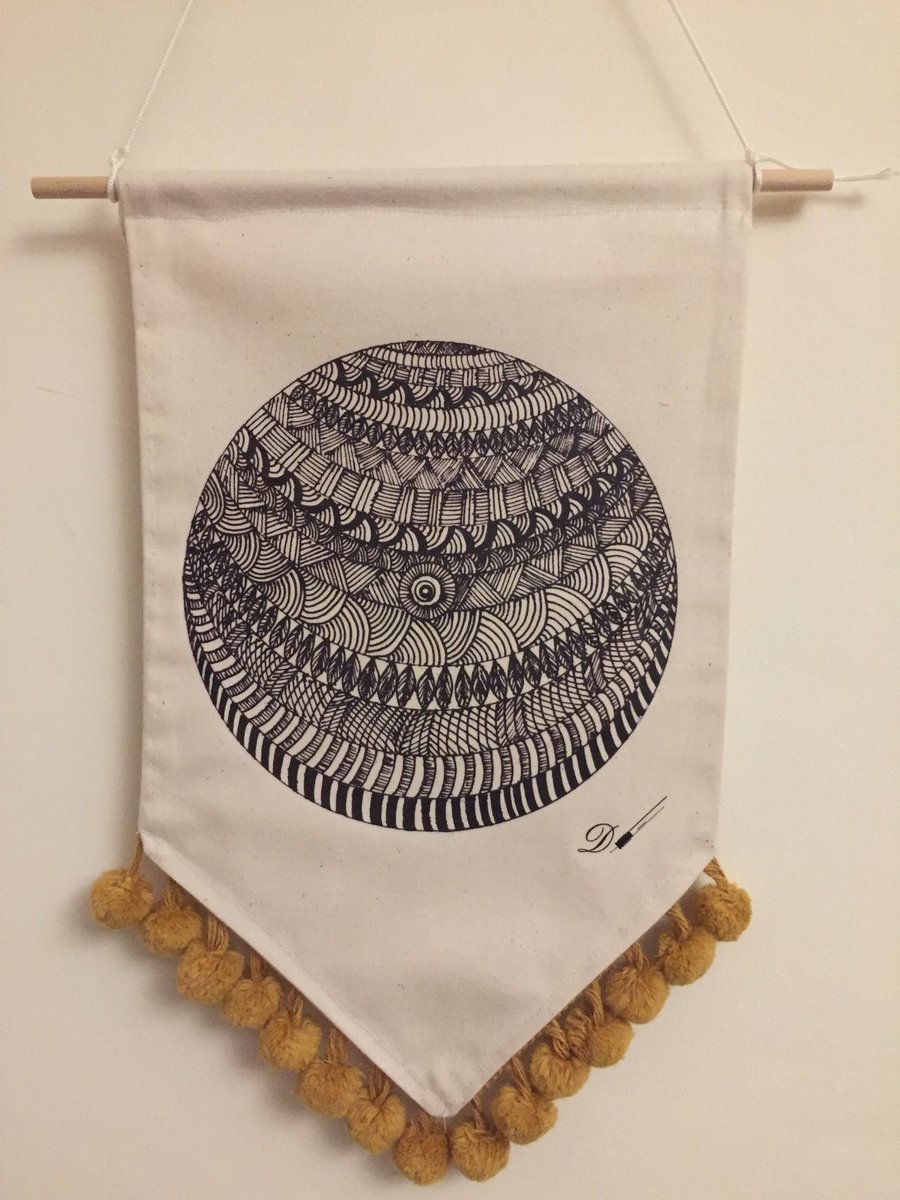 Artydp's tweet photo. My latest handmade banner with one ☝️ f my sketchbook drawings . #banner #handmadebyme #handmadeuk #handcrafted #handmadegifts #handmadebanner #handmadewallhanging https://t.co/uyX0tK0NcK