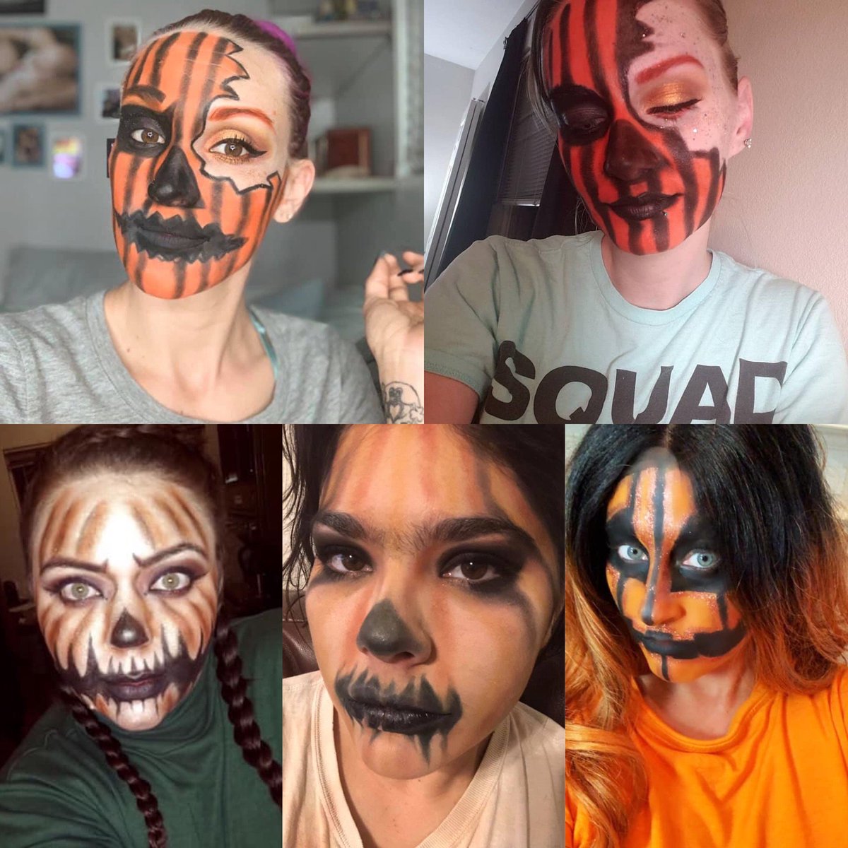 collabsAD's tweet photo. collabsafterdark killed it with our
Halloween Free For All looks last month! Clowns, Jack-o-lanterns, Tarot Cards, Scream Queens, and SFX/Gore! 💕 #collabmakeup #halloweenmakeup #spookymakeup #collabgroup #makeup #undiscoveredmuas #creativemakeup https://t.co/JMwkernPUC