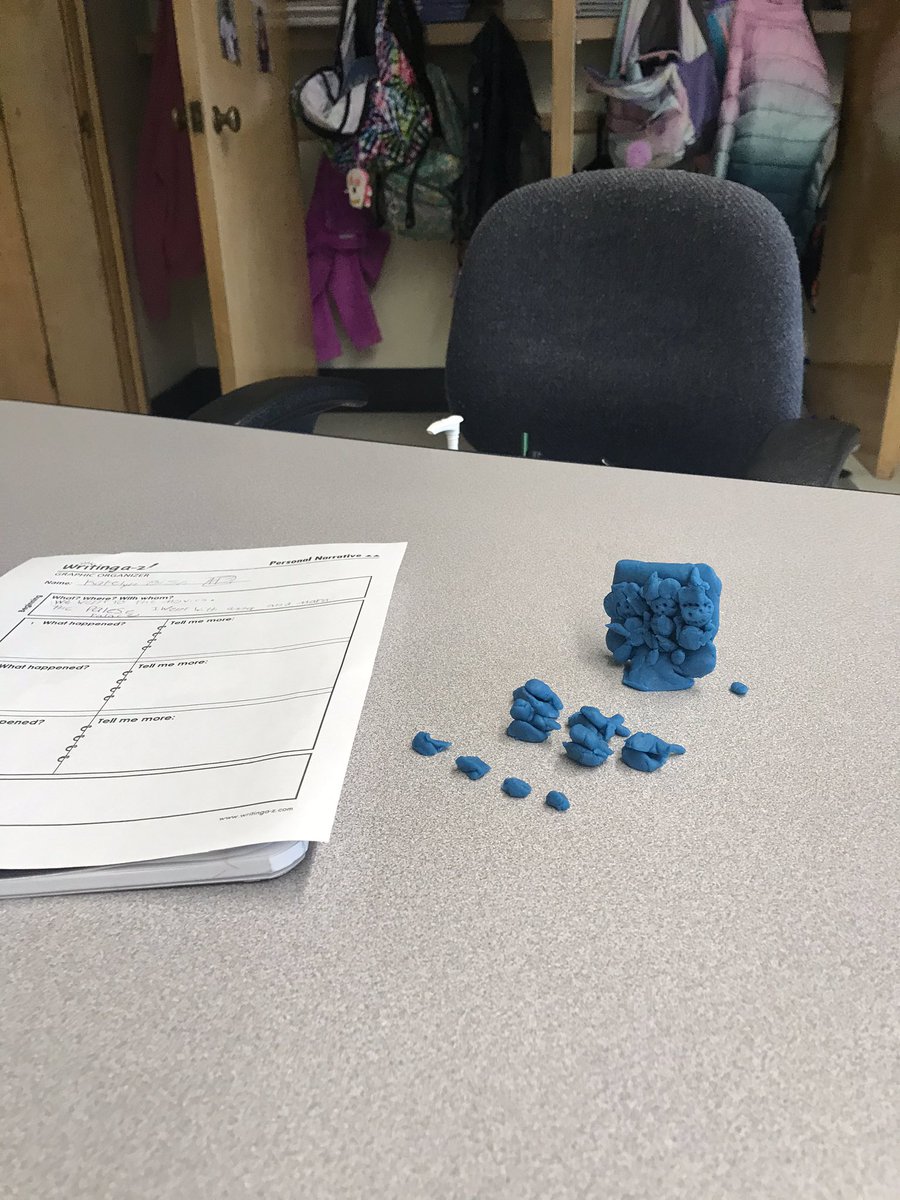 Students who see the details, write with details. These 3rd Graders created Play-Doh sculptures to provide the inspiration they needed to write well developed personal narratives. Great job!!#CASlearns #HCSDlearns