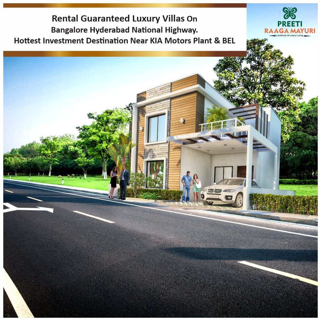 preetideveloper's tweet image. Luxury villas only for smart investors near KIA motors plant, NACEN, BEL &amp;amp; ADA park on Bangalore Hyderabad National Highway. Call now to know more: 9606951553 or log on to: preetidevelopers.com/preetiraagamay…