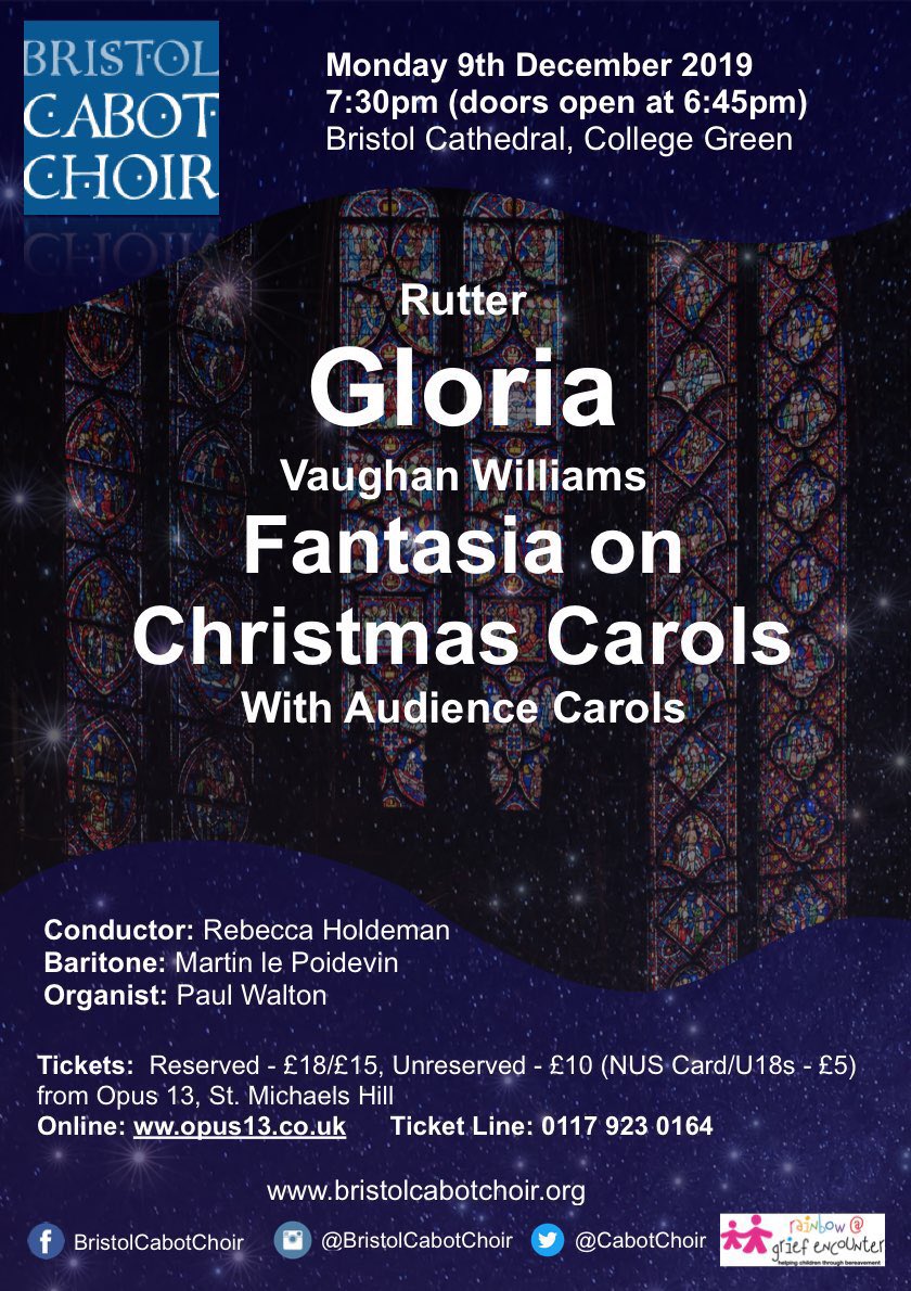 It’s that time of year again, come on down to Bristol Cathedral and sing a few carols with us. Tickets available via @Opus13Music. Keep your eyes peeled for some sneak previews that will be posted in the coming weeks.