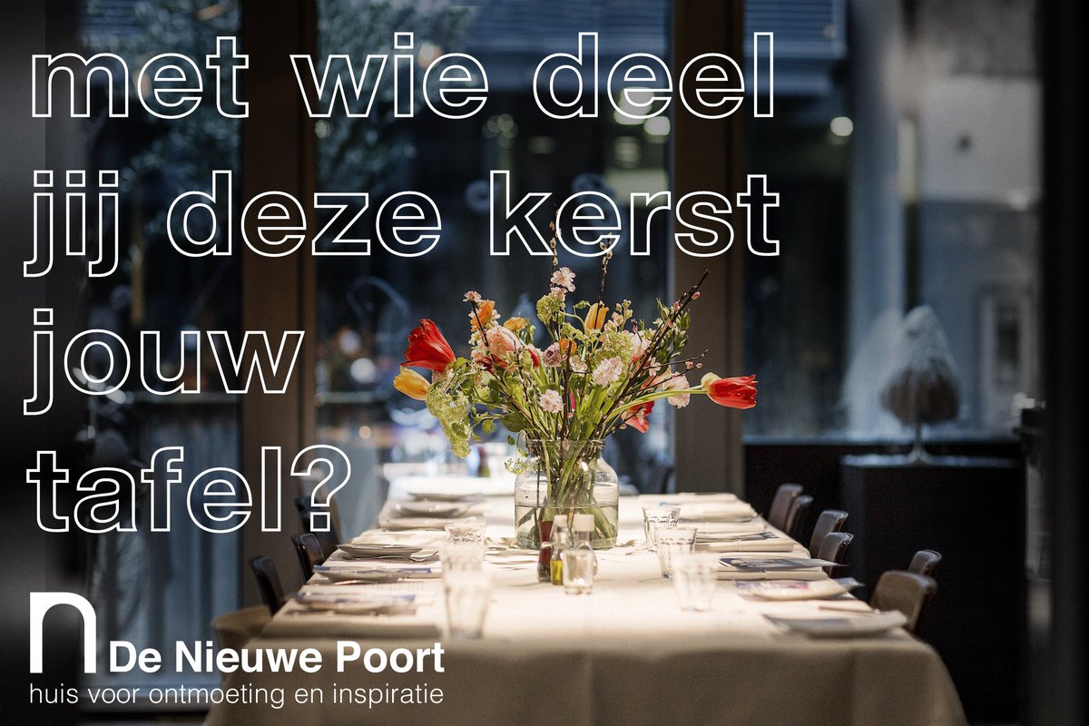Wil jij kerst dit jaar extra speciaal maken? Dan hebben wij iets  leuks voor je! Op 12-12 organiseren we een bijzonder kerstdiner: voor 100,- koop je een diner (incl. drank) voor jezelf én voor iemand die dit zelf niet kan bekostigen. Meer info en tickets: bit.ly/2NIFxyJ