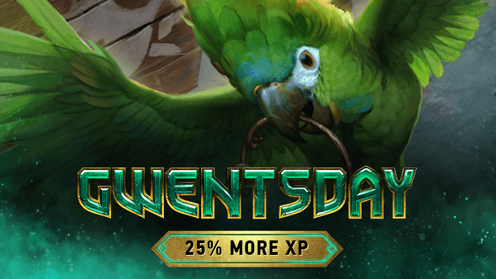 PlayGwent's tweet photo. Wednesday is here and that means it's GWENTSDAY!🎴

Get 25% bonus XP! Offer ends tomorrow! https://t.co/dT8sCDoKxY