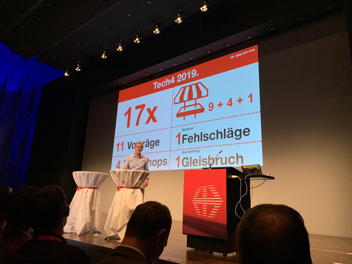 father_flair's tweet photo. "#Digitalisierung geht nicht ohne Fehlschläge", sagt @P_Kummer in der Keynote des #SBBtech4. Darum gibt es dieses Jahr eine Session zu Fehlern und Scheitern sowie eine eine Fehlerausstellung. Frei nach #SamuelBeckett: #FailBetter. Ein Beispiel: zu viele Verspätungs-Pushmeldungen. https://t.co/ifRAAHLZT9