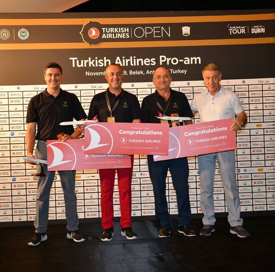 GolfToursTurkey's tweet photo. The Turkish Airlines Open started with an exciting Pro-Am tournament in Montgomerie Maxx Royal Belek. Cornelia Golf Club team consisting of Yavuz Üngör, Yavuz Küçük and Mitat Batır, run by Ryan Fox came in second with a total of -29.
🏌️‍♂️⛳️
#TurkishAirlinesOpen 
#matrixtravelgolf https://t.co/XsoM6BHhx5