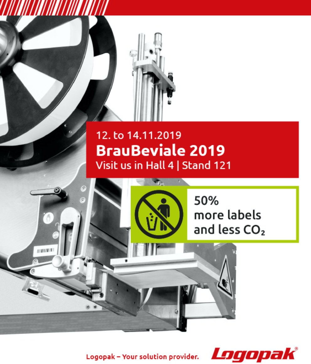 Logopak Systeme GmbH & Co. KG (@logopak_group) on Twitter photo Visit #Logopak's labeling experts <a href="/BrauBeviale/">BrauBeviale</a> in Hall 4, Stand 121. Get to know our #Labelers specifically for the #brewing industry, such as: Tandem / Tridem systems for non-stop operation. #BrauBeviale2019 #BrauBeviale #Brew #labellers #labels #packaging Visit #Logopak's labeling experts <a href="/BrauBeviale/">BrauBeviale</a> in Hall 4, Stand 121. Get to know our #Labelers specifically for the #brewing industry, such as: Tandem / Tridem systems for non-stop operation. #BrauBeviale2019 #BrauBeviale #Brew #labellers #labels #packaging