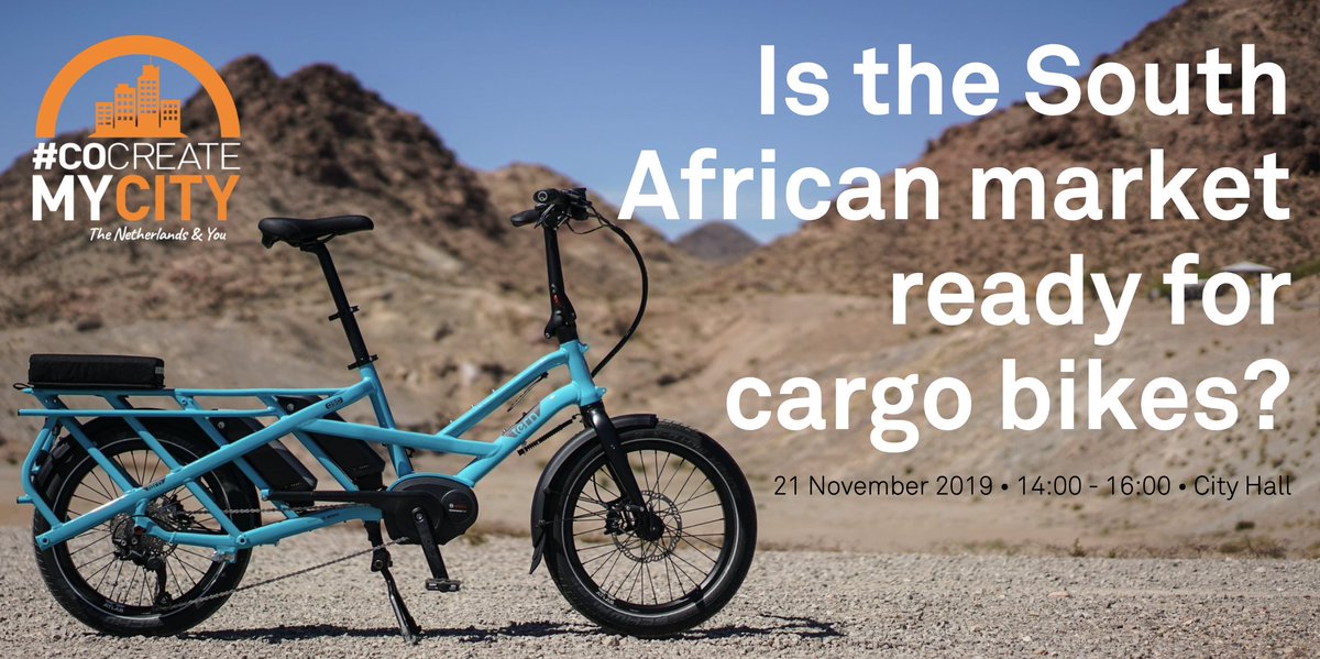 #cocreateMYCITY #cargobikes offer a convenient and cheap method of transport that is fast, healthy, environmentally friendly. But is there a place for it in the South African market? 

Tickets are free but seats are limited qkt.io/pYkYHd