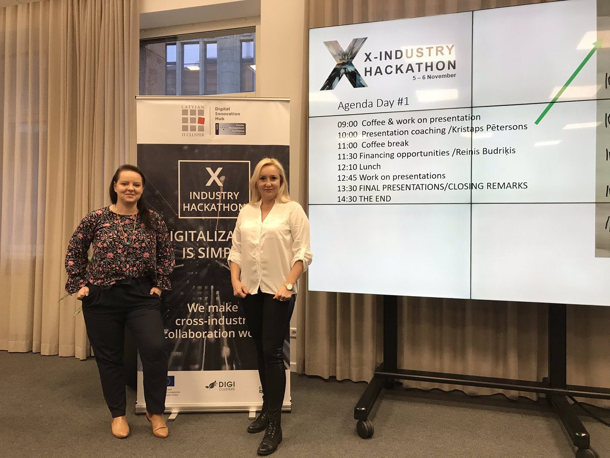 anna_bialik's tweet photo. The second day of @DIGICLUSTERS X-Industry hackathon has started. Today we have #coaching session, #financing opportunies and final presentations of our cross-border🇱🇻🇱🇹🇵🇱🇪🇦 teams. Stay tuned! @Clusters_EU @onGranadaTC @ITCluster_LV @unimos_alliance #lispa #litmea #lpuf #lic https://t.co/bpotZjUt1k