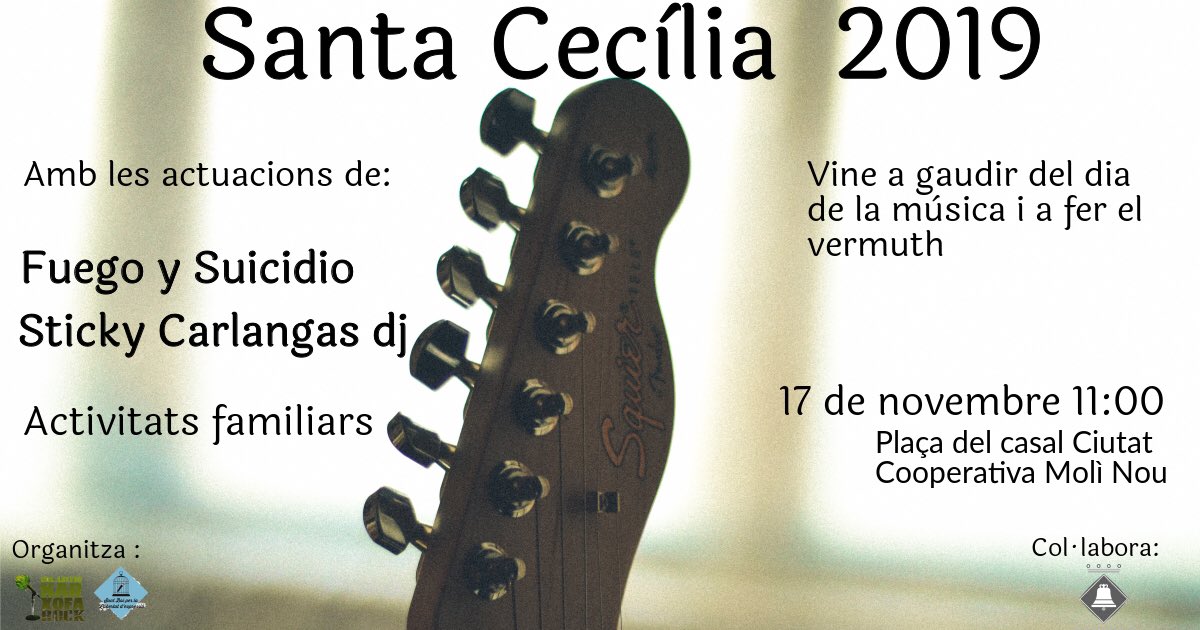 Vine a gaudir del dia de la música amb Karxofetes. Amb les actuacions de Foc i Suïcidi (Rock and roll) i el nostre amic Carlos com (Sticky Carlangas dj) Activitats familiars, panera 0-3 i un gran vermuth. Us esperem, Plaça del Casal ciutat cooperativa 11.00.