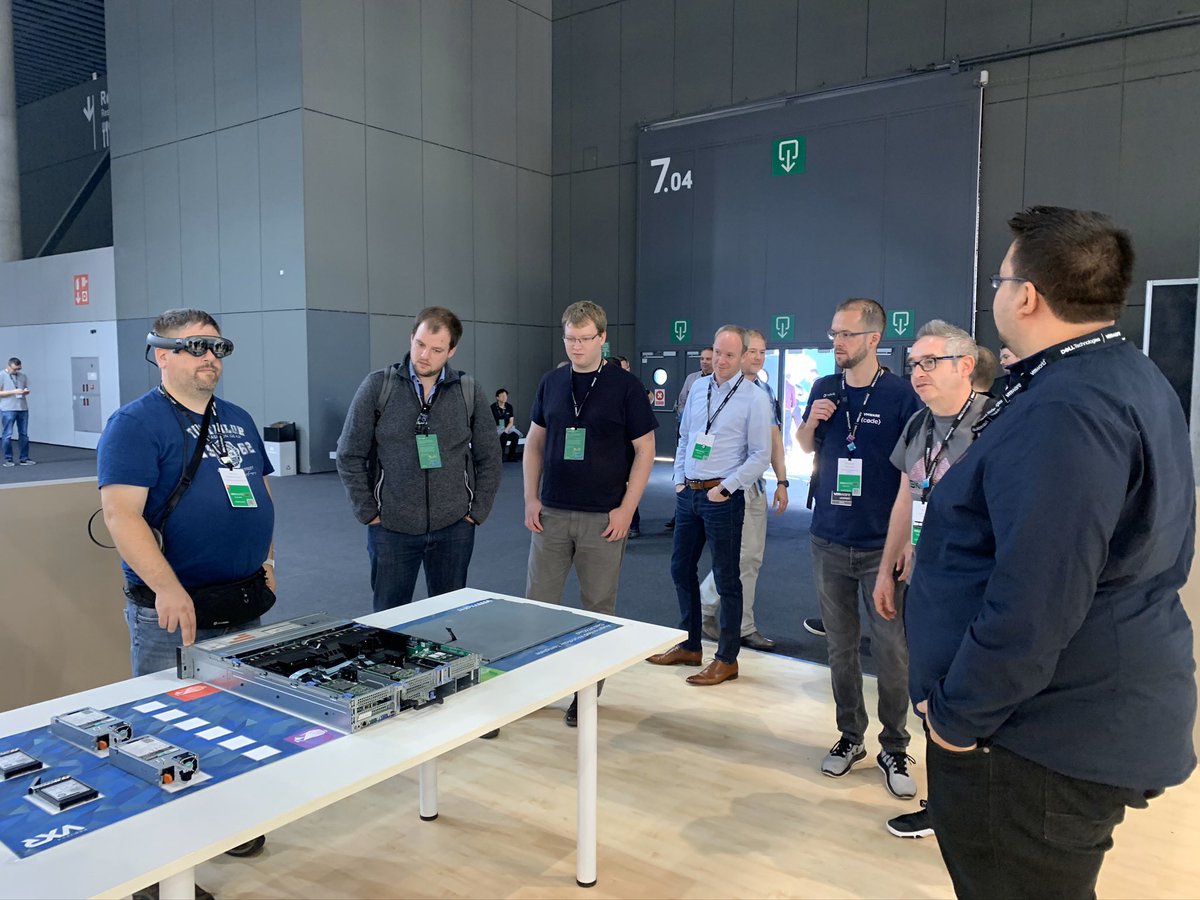 alanrenouf's tweet photo. Back on the booth today loving showing people #AugmentedReality and #VirtualReality with #projectvxr at #VMworldEurope https://t.co/ueSDl2O6O4