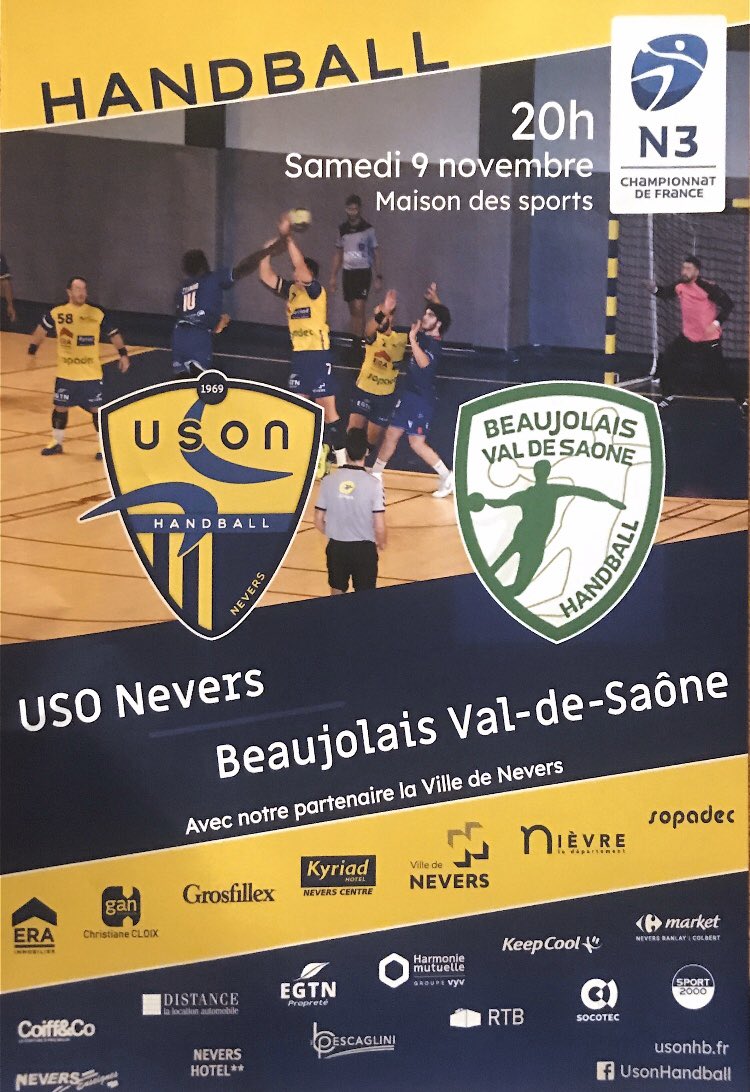 HandballUson's tweet photo. Venez nombreux ce samedi ! Le Maire de Nevers sera là pour inaugurer la Maison des Sports 😏 https://t.co/WVZnTHCRq3