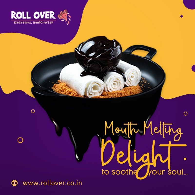 rollover_india's tweet photo. If chocolate is what you adore the most, then we have a tempting preparation that will appeal to your taste buds. Chocolate Karma by Roll Over ice cream is simply made for the soul to fall over again and again. #offers #specialoffers #momos #whiterose #lychee #chocolava #cake https://t.co/QMP7Yg7Hp5