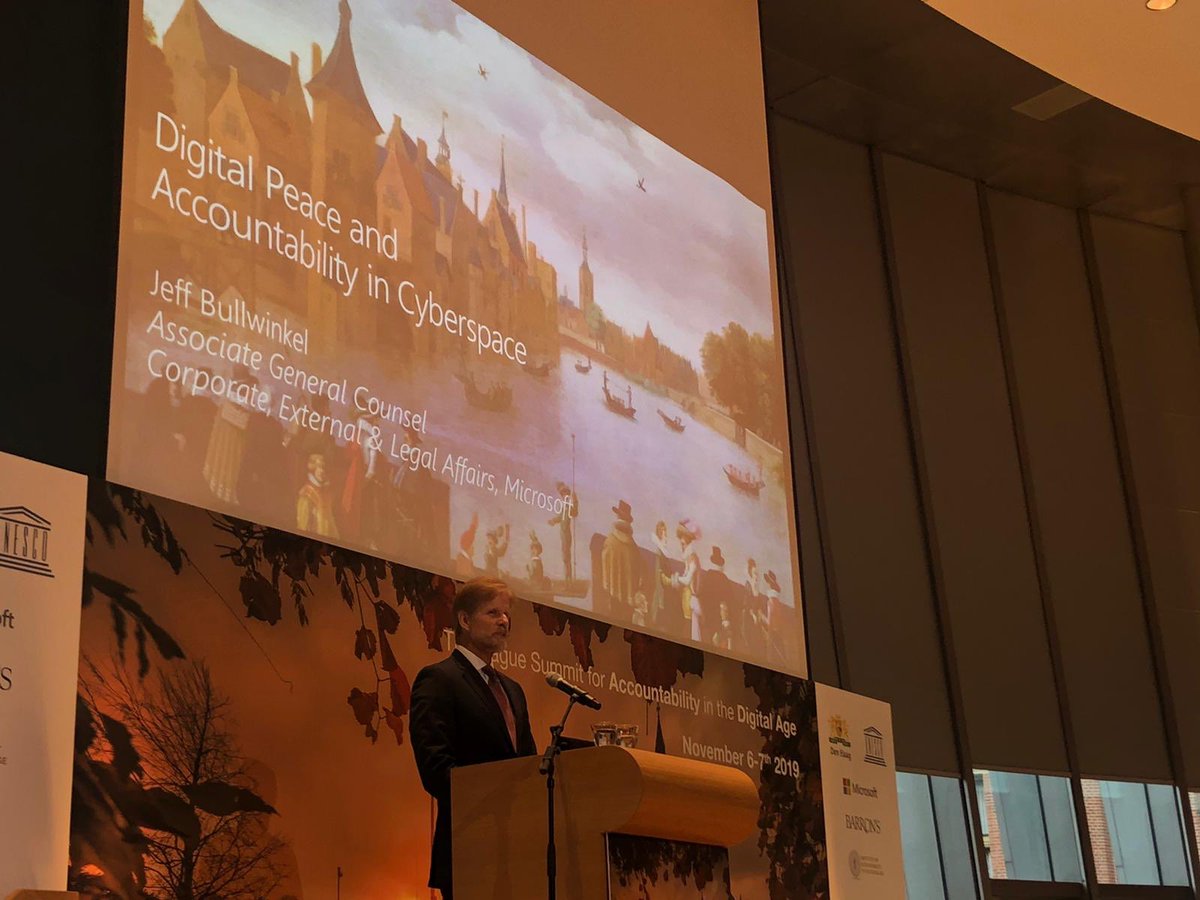 Honored to be part of a fascinating and important conversation today at The Hague Summit on Accountability in the Digital Age. Thanks to ⁦@FritsBussemaker⁩ for his leadership in this area. #i4ada