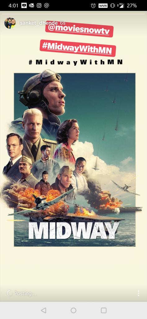 sanket17_'s tweet photo. @moviesnowtv Done!
#MidwayWithMN
Join ๐ @nnyskull
@karan875
@moon_let_14
@JainShantilal12
@Only_G_attack7
@avii4ever
@Sandeeppalo_13
@Aaravsingh28
@Aka5hKr
@Nrj_619
@harshj5765
@SunilDSouza_
@suriyaisthebest
@blessedkamal
@mysterioussu
@sreevijaya23 https://t.co/zPyjM7r2sn