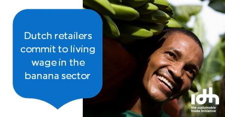 Proud!! IDH kick-started the 1st nation-wide project on living wage in a buying country! Find out which supermarkets commit to close the #livingwage gap with 75% for plantation workers that produce their entire banana assortment. idhsustainabletrade.com/news/banana-re…